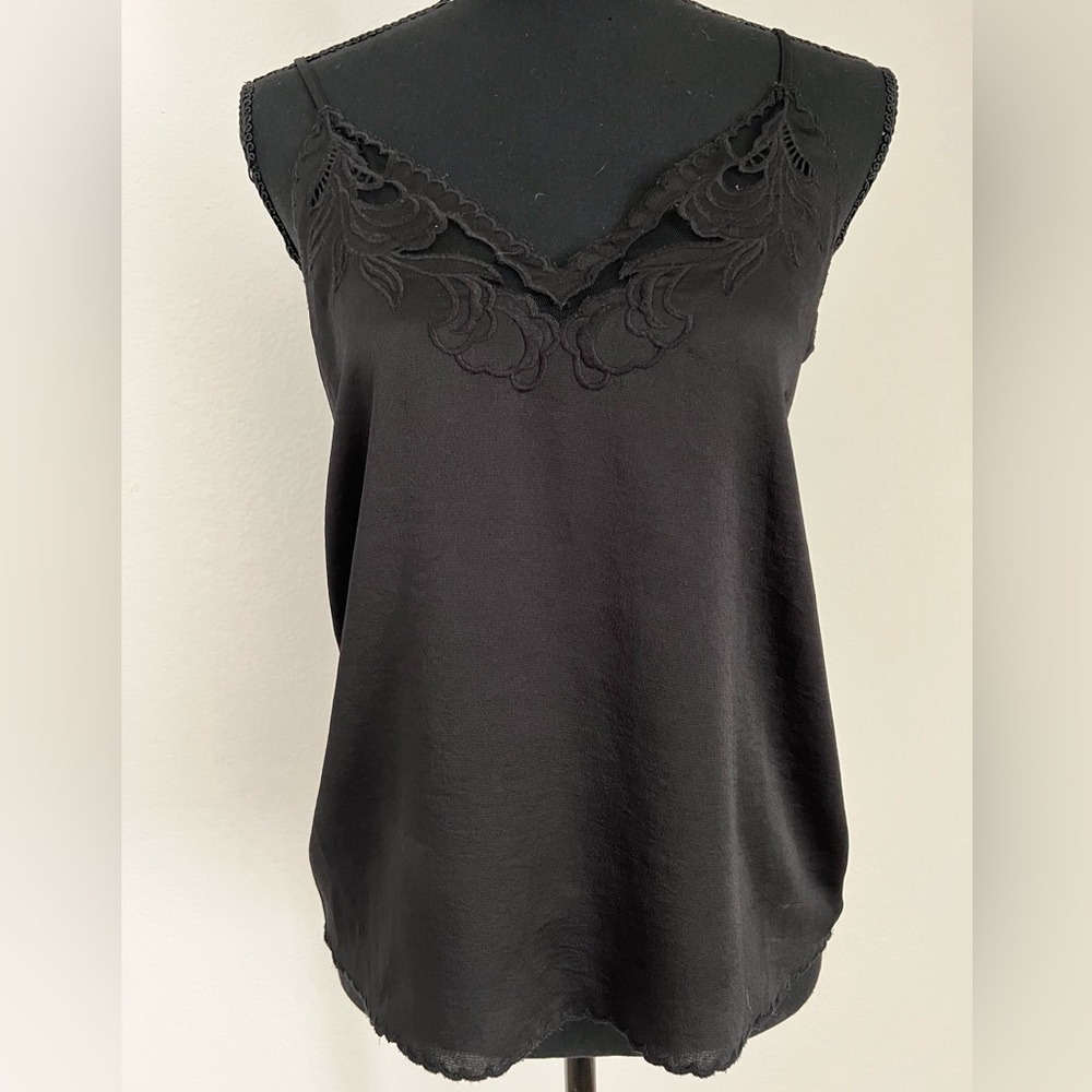 Black Express satin camisole